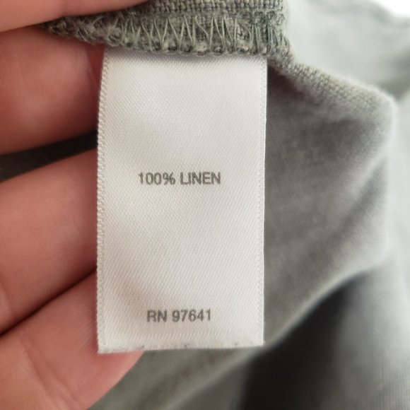 J Jill Womens Love Linen Pull On Pants Size M Gray High Rise Straight Leg Pocket - Picture 4 of 10